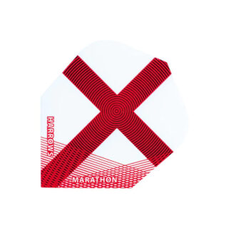 Harrows Marathon England St George Cross red stripe dart flights